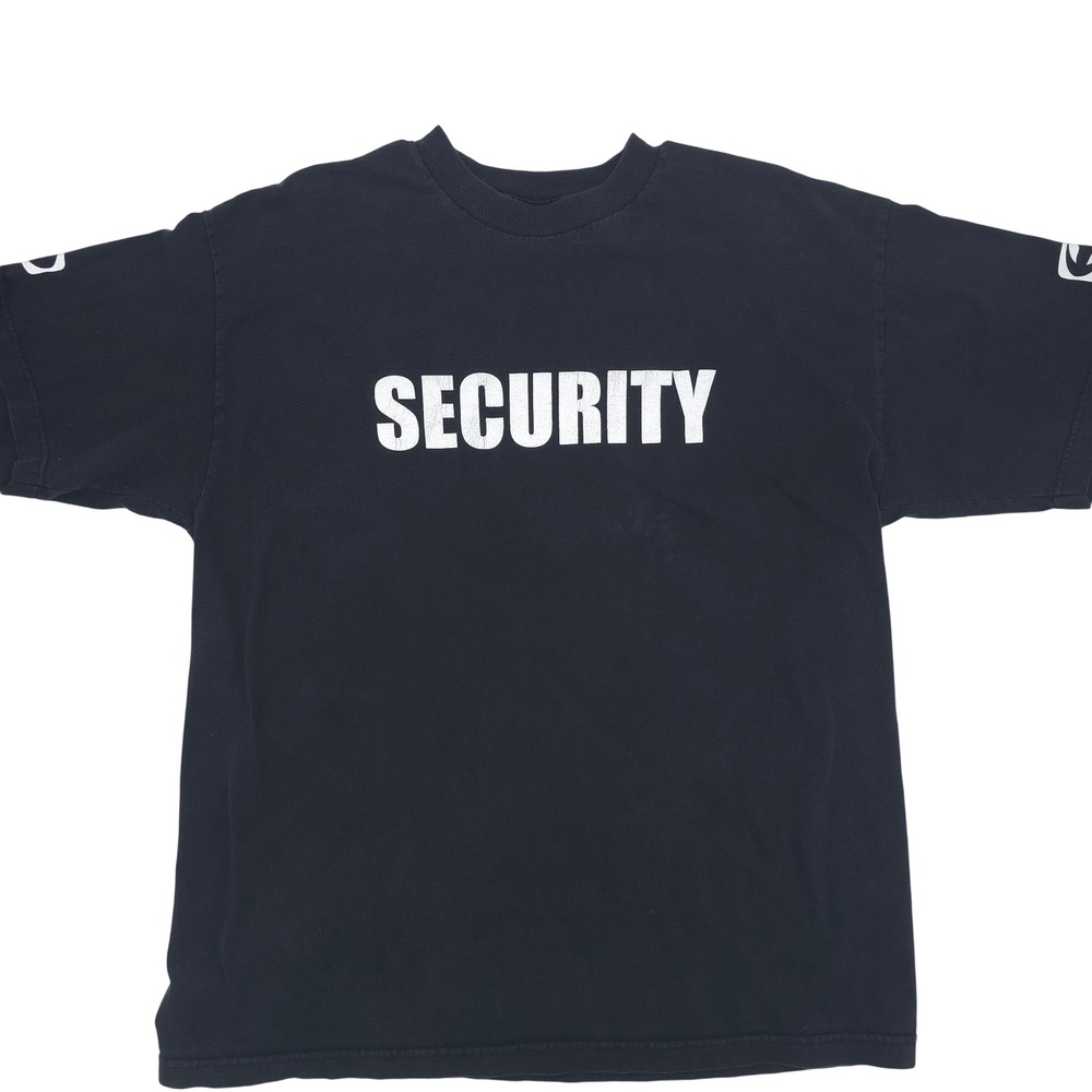 Split Clothing Company Security Graphic Vintage Skate Tee Black XL Y2K 90s
